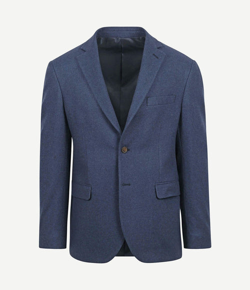 Tweed colbert mid blauw