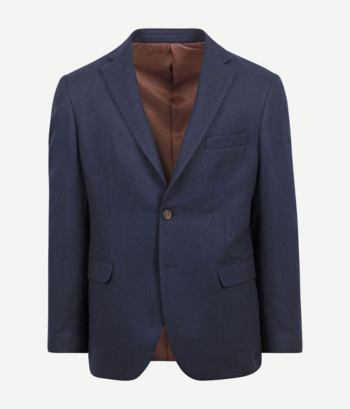 Suitable tweed colbert donkerblauw