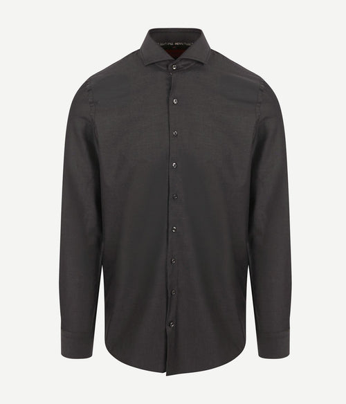Suitable twill overhemd antraciet | Slim-fit