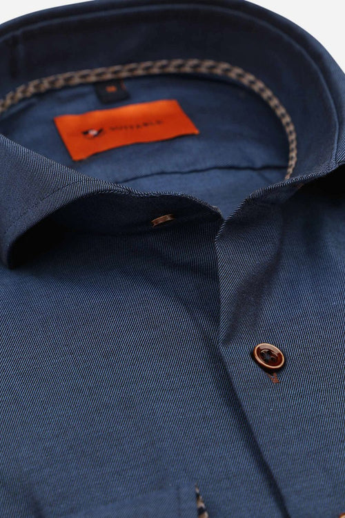Suitable twill overhemd indigo | Slim-fit