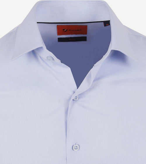 Suitable twill overhemd lichtblauw