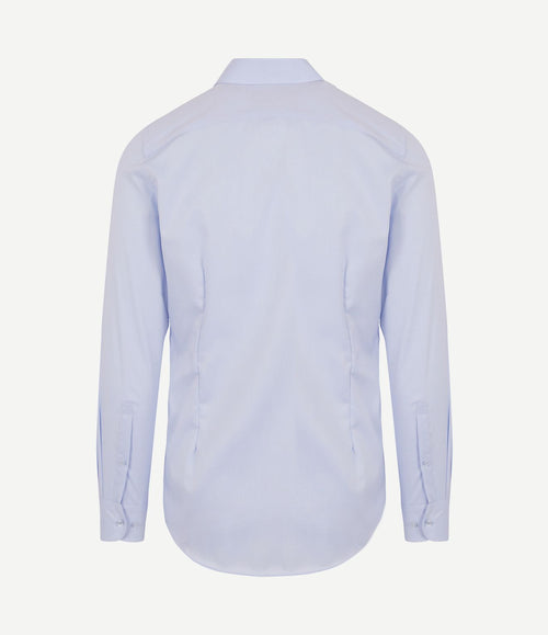 Twill overhemd lichtblauw