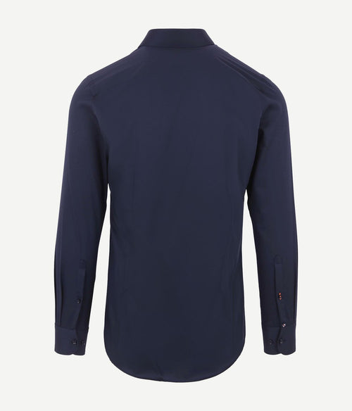 Suitable twill overhemd donkerblauw