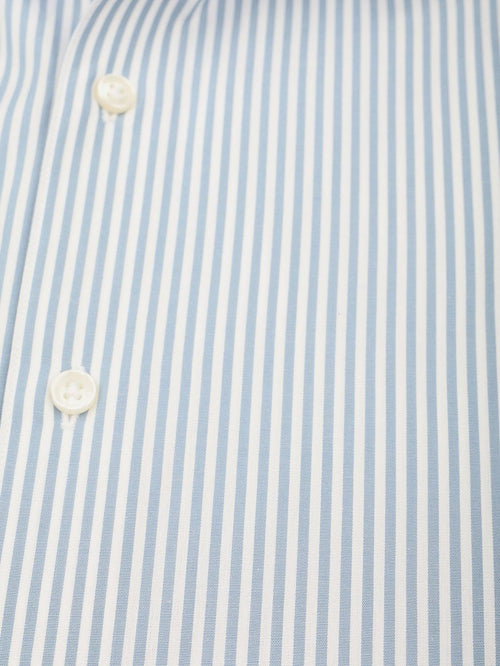 Twill overhemd streep blauw