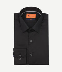 Twill overhemd zwart
