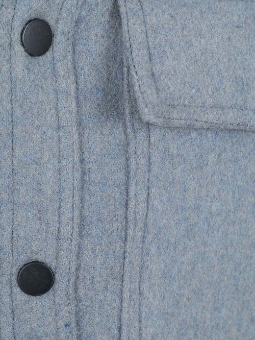 Overshirt wool blend blauw