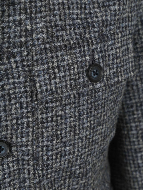 Overshirt wool blend grijs blauw
