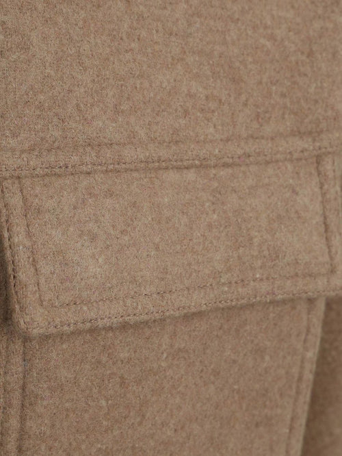 Overshirt wool blend beige