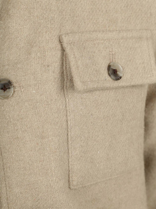 Overshirt wool blend beige