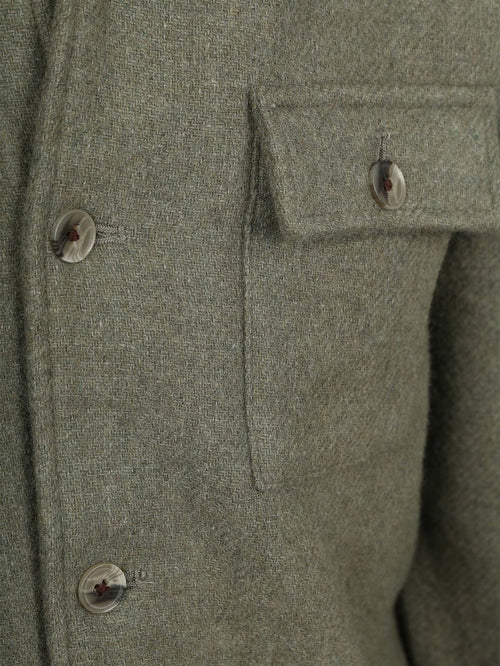 Overshirt wool blend groen