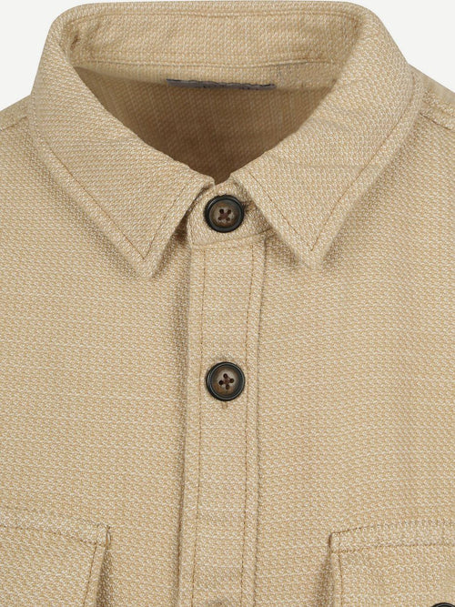 Overshirt structure beige
