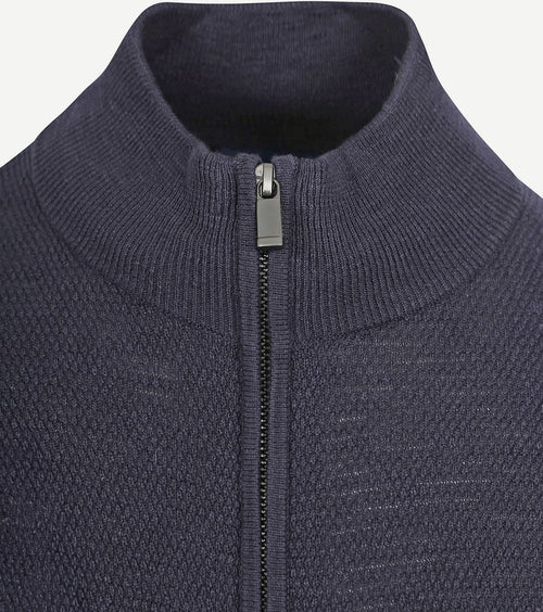 Suitable vest structuur donkerblauw | Regular-fit