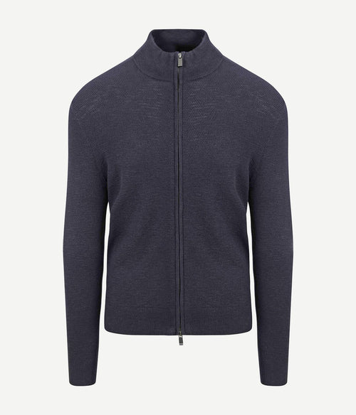 Suitable vest structuur donkerblauw | Regular-fit