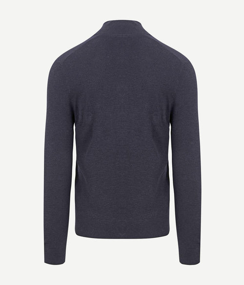 Suitable vest structuur donkerblauw | Regular-fit