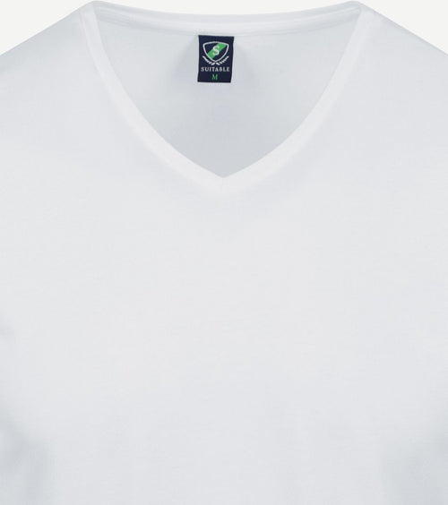 Suitable vibambo t-shirt v-hals wit (2-pack)