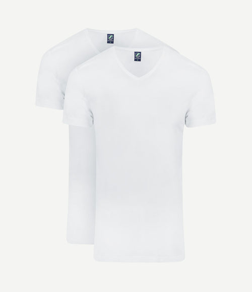 Vibambo t-shirt v-hals wit (2-pack)