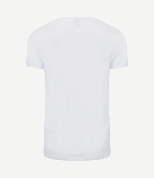 Vibamboru t-shirt diepe v-hals wit (2-pack)