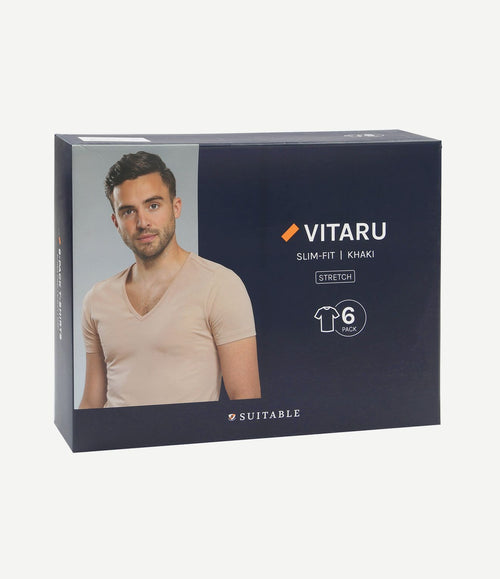Vitaru onzichtbaar ondershirt diepe v-hals (6-pack)