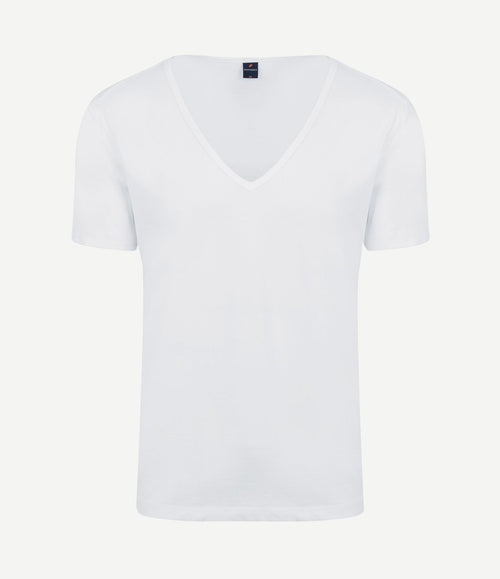 Vitaru t-shirt diepe v-hals wit (2-pack)