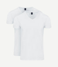 Vitasu t-shirt v-hals wit (2-pack)