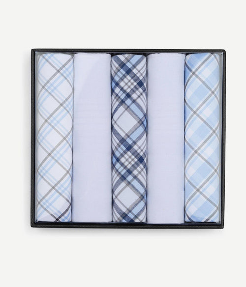 Suitable zakdoeken (5-pack) ruit blauw