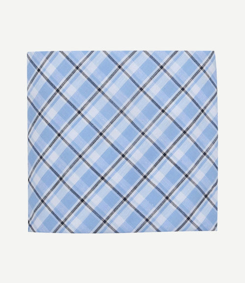 Zakdoeken (5-pack) ruit blauw