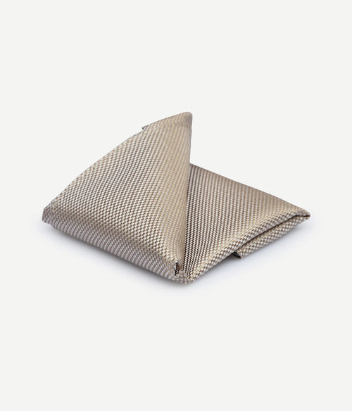 Suitable zijde pochet beige