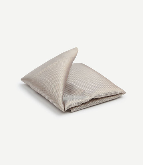 Zijde pochet beige