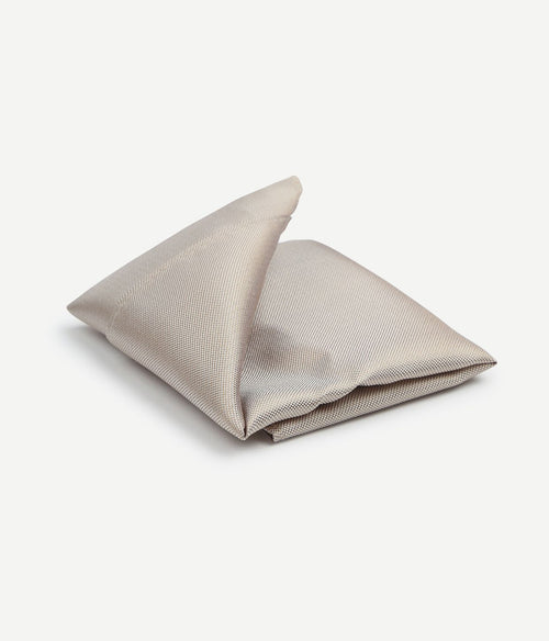 Zijde pochet beige