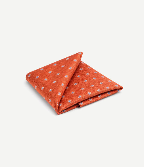 Zijde pochet blue star rood