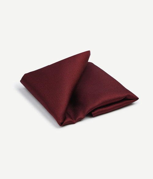 Zijde pochet bordeaux