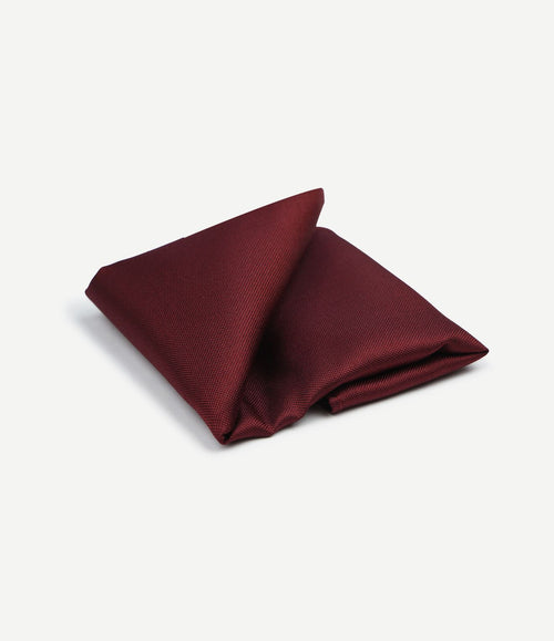 Zijde pochet bordeaux