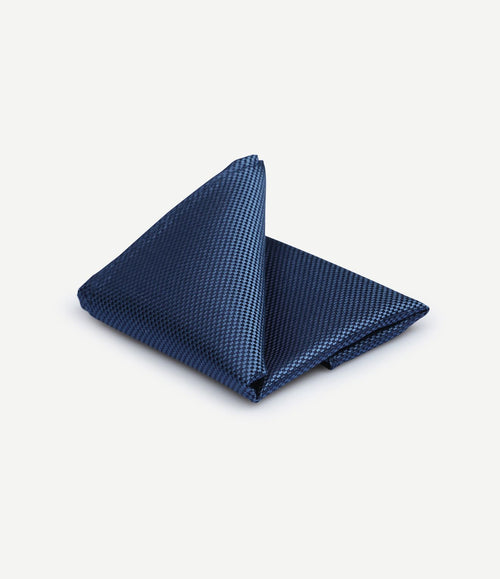 Zijde pochet denim blauw