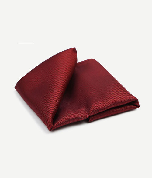 Suitable zijde pochet donkerrood