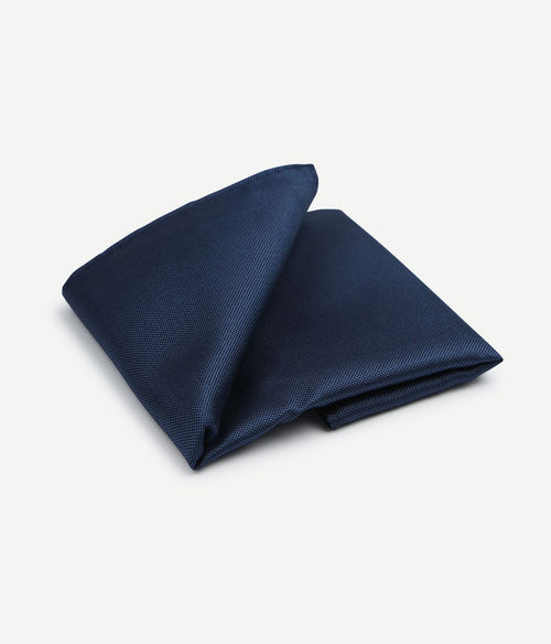 Suitable zijde pochet indigo blauw