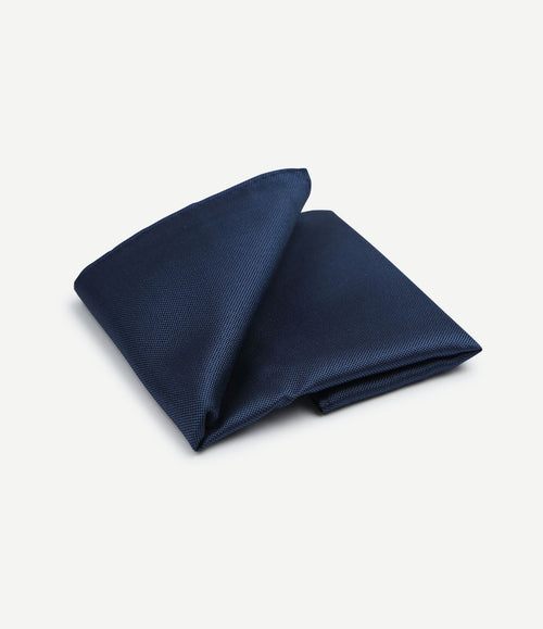 Zijde pochet indigo blauw