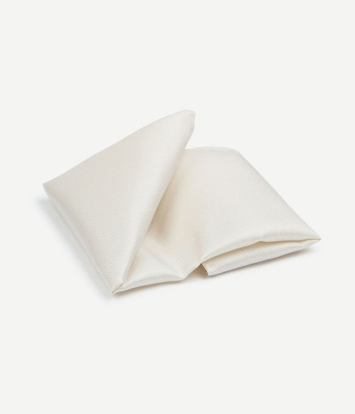 Zijde pochet off white