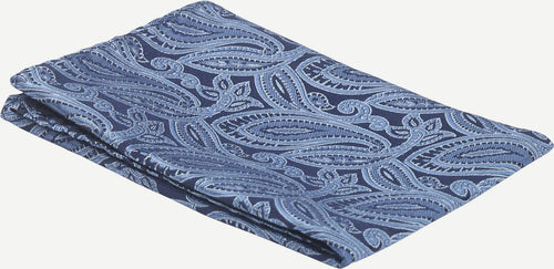Suitable zijde pochet paisley blauw