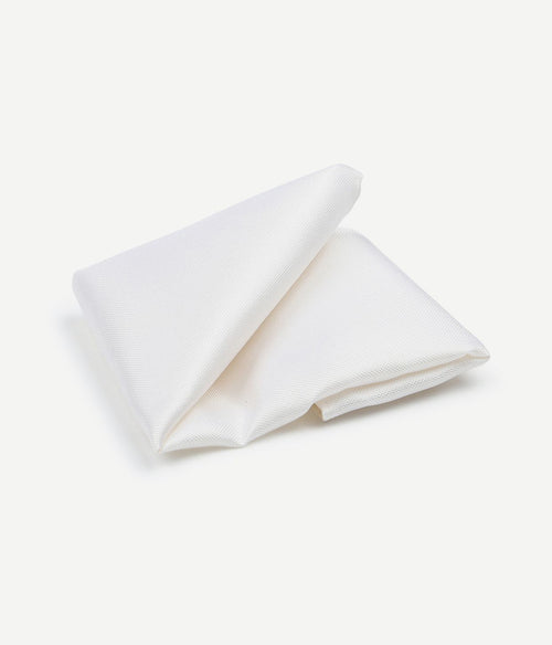Zijde pochet wit