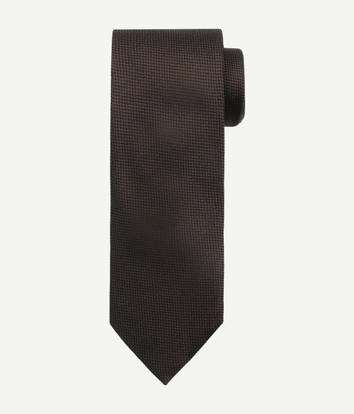 Suitable zijde stropdas bruin