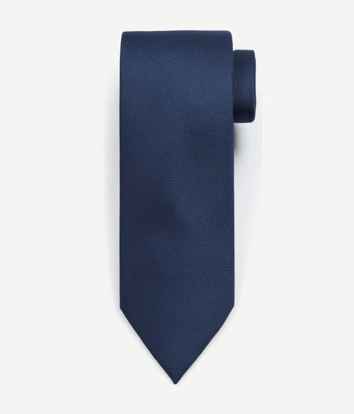Zijde stropdas indigo blauw