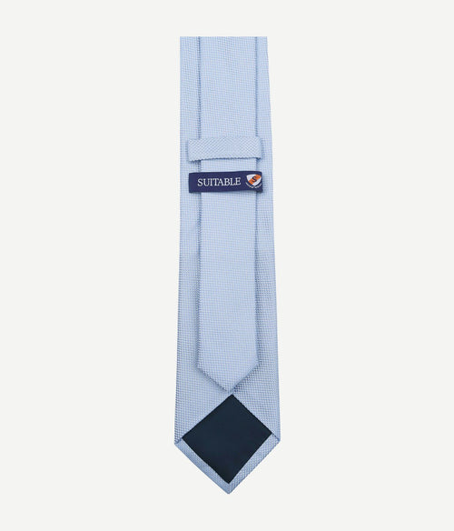 Suitable zijde stropdas lichtblauw