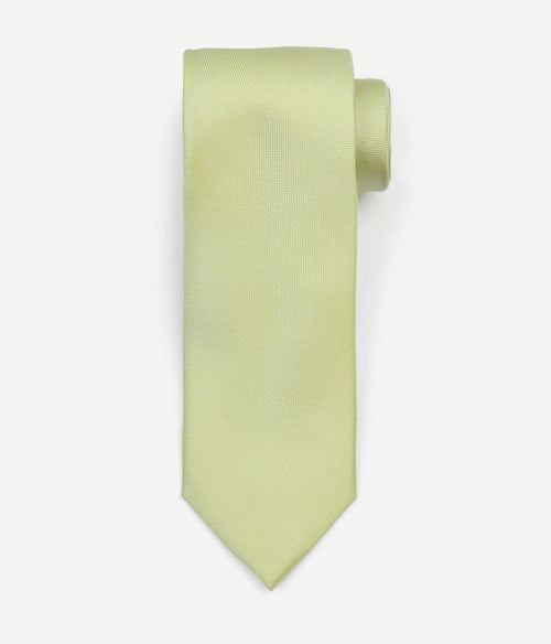 Zijde stropdas lime groen