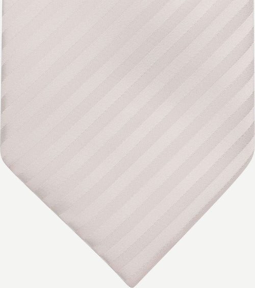 Suitable zijde stropdas met pochet ivoor