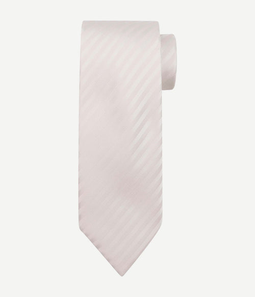 Suitable zijde stropdas met pochet ivoor