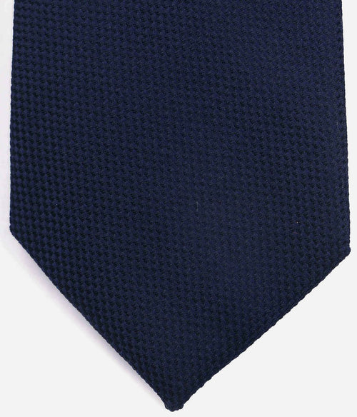Suitable zijde stropdas donkerblauw