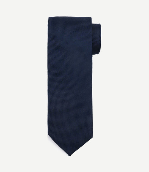 Zijde stropdas donkerblauw