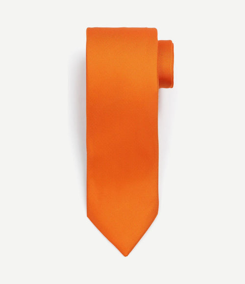 Zijde stropdas oranje