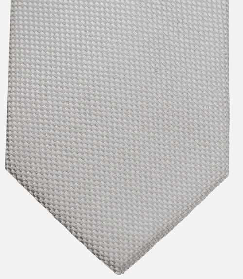 Suitable zijde stropdas zilver