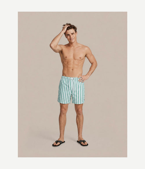 Zwembroek big stripe groen
